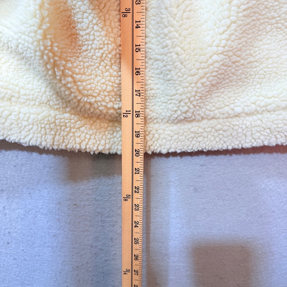 Lularoe Cream Teddy Bear Sherpa Jacket Button‎ Up Warm Coat Large - Picture 5 of 7